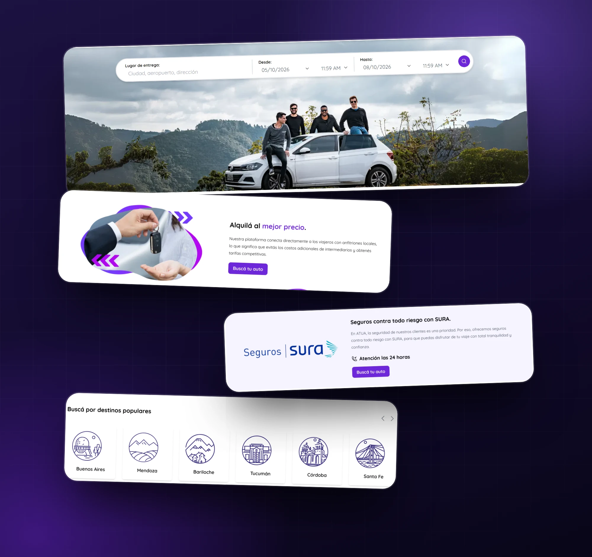 Atua: Peer-to-peer car rental platform with built-in insurance and payments.